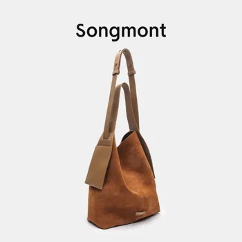 Songmont Ear Tote Сумка Большая дизайнерская сумка Новый женский легкий рюкзак большого силуэта Commuter One Shoulder Сумка через плечо