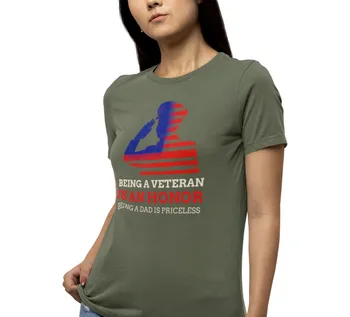 kiMaran Ветеран Футболка Заслуженный солдат армии США Салютующая футболка с коротким рукавом и длинными рукавами
