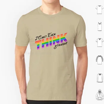 Я даже не могу думать прямо смешная футболка Pride 6Xl Хлопок Крутая футболка Гордость Радуга Бисексуал Квир Прайд Флаг Транс Би Смешной