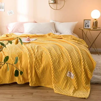 Новое фланелевое одеяло Коралловый плюшевый полуденный чехол для дивана Одеяло Домашние пушистые теплые мягкие покрывала для кроватей Походные принадлежности