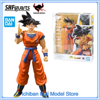 100% оригинал В наличии Bandai Dragon Ball Z S.H. Figuarts A Saiyan Raised On Earth SHF Son Goku 2.0 Фигурка Модель Игрушки