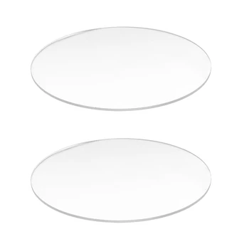  2X прозрачный зеркальный акриловый круглый диск толщиной 3 мм Диаметр: 85 мм