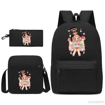 Рюкзак Прикованный к туалету Jibaku Shounen Hanako-kun Mochila Дорожные сумки Аниме Мужская и женская вместимость Школьные сумки для подростков Мочила