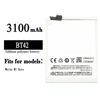 Высококачественный сменный аккумулятор для мобильного телефона Meizu M1 Note BT42 3100 мАч Встроенные новые литиевые батареи + инструменты