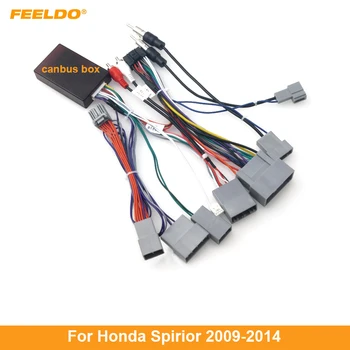 FEELDO Автомобильный 16-контактный жгут проводов аудио с коробкой Canbus для Honda Spirior Aftermarket Стерео Установка Провод Адаптер