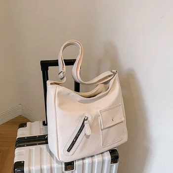 бесплатная доставка новая женская сумка мода повседневный стиль простая сумка через плечо большая емкость универсальная сумка для покупок