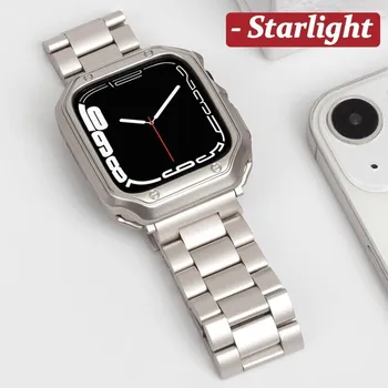 Ремешок из нержавеющей стали + чехол для брони MOD KIT Set для Apple Watch Ultra Series 8 7 6 5 4 3