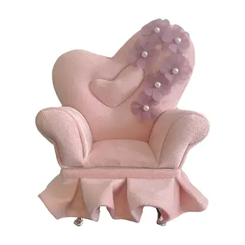  Princess Chair Шкатулка для ювелирных изделий с бархатом Легкий органайзер для модных ювелирных изделий для браслетов Домашний декор Настольные серьги Орнамент