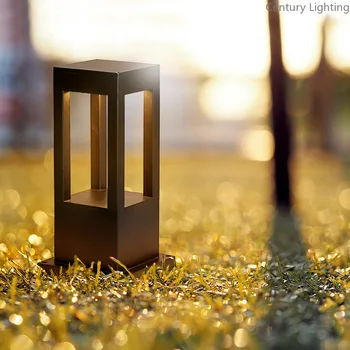 Современная минималистичная мода колонна лампа фара лужайка двор ландшафтная лампа сад вилла открытый китайский торшер