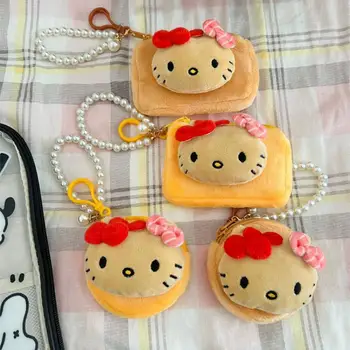 Kawaii Cute Sanrio Hellokitty кошелек для монет Сумка для хранения наушников Кулон Школьный портфель Сумка для карт Портативный изысканный подарок для девочек на день рождения
