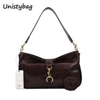 Unistybag Винтажная сумка через плечо Модные сумки через плечо для женщин Роскошная сумка-хобо Сумка Женская сумка под мышками Дизайнерские сумки