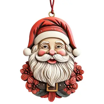 Рождественское Ремесло Украшение Очаровательный Забавный Кулон Санта-Клауса Тонкая Работа Длинная Борода Невыцветающие Рождественские Украшения Висячие
