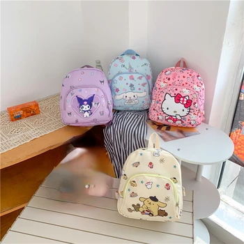 Hello Kitty детский рюкзак Студенческая школьная сумка Sanrio Школьная сумка Hello Kitty модные повседневные сумки для мальчиков и девочек