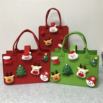 Рождественские фетровые сумки Подарочные сумки Конфетные сумки Фетровые сумки Большие сумки Подарочные коробки Большие сумки Высококачественные упаковочные сумки Уникальный и красивый