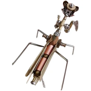 3D стимпанк механический насекомый цельнометаллический маленький богомол модель животного ручной работы украшение гостиной - готовый продукт
