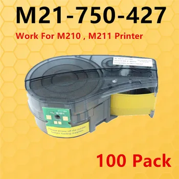 50 ~ 100PK Новая версия с CHIP M21-750-427 Картриджи для виниловой ленты для этикеток Brady M210, M211 Этикетировочный принтер 19,1 мм