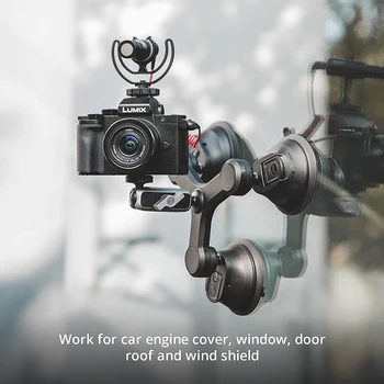 PGYTECH Авто Трехрукое прочное крепление на присоске Регулируемое на 360 градусов для экшн-камер GoPro Insta360 Экшн-камера Телефон Зажим