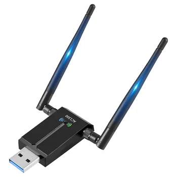 1300 Мбит/с USB WiFi адаптер дальнего действия для ПК Настольный ноутбук ,USB Беспроводной адаптер Двухдиапазонный 2,4 ГГц 5 ГГц Интернет-флешка