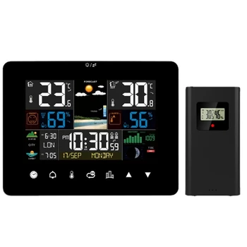 метеостанция с сенсорным экраном настенные часы температура измеритель влажности настольные настольные часы с наружным датчиком