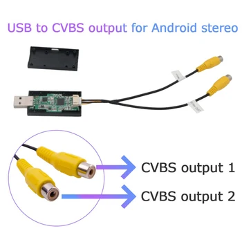 USB - CVBS Видеовыход Адаптер 2 CVBS Выход USB - RCA Кабель DC 5V USB для Android Мультимедийный плеер для Android TV Player