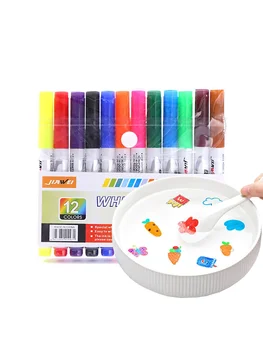 1 набор из 8 цветных / 12 цветных плавающих ручек для детей, ручка для маркировки своими руками, нетоксичная плавающая ручка большой емкости на водной основе