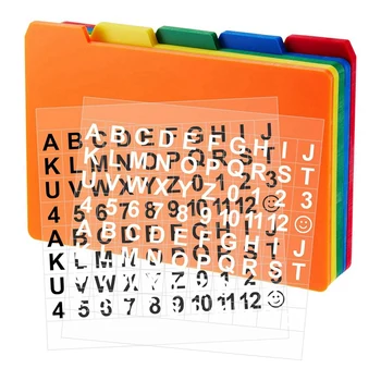 50 шт. Набор направляющих для каталожных карточек Алфавитная наклейка Разделители для каталожных карточек Набор самоклеящихся наклеек для номеров (смешанный цвет, 3 x 5 дюймов)