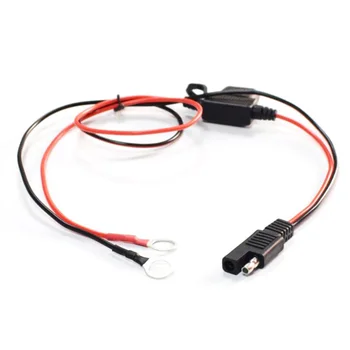 68 см Клемма O-образного типа к SAE Plug Line Fuse Автомобильный кабельный разъем DIY 18AWG Батарея SAE DIY Кабель Профессиональный постоянный ток t