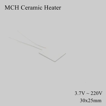 30x25 мм 5 В 12 В 110 В 220 В MCH Металлокерамический нагреватель Высокотемпературный квадратный оксид алюминия Электрическая нагревательная доска Пластина Полоса HTCC Dry