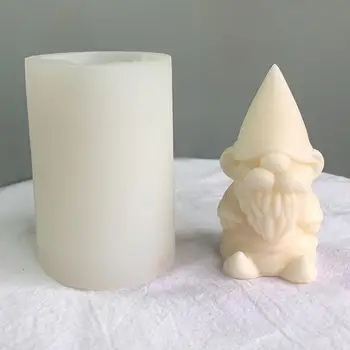 3D Gnome Силиконовая Свеча Плесень Рождество Безликая Кукла Свеча Плесень Рождественский Подарок Рождественское украшение Свеча Изготовление Инструмент