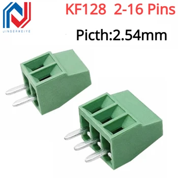 2 шт./лот Зеленый мини KF128 2,54 мм 2P-6Pin Винтовые клеммные колодки Разъем для печатной платы KF128-2.54 2P 3P 4P 5P 6P Клеммные колодки для проводов